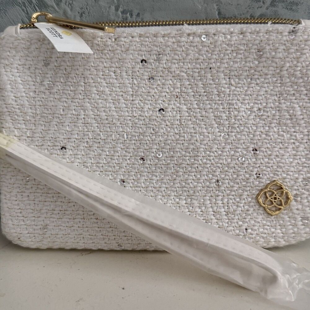 Kendra Scott Tweed Pouch Travel Mini Wristlet NEW - Picture 4 of 10